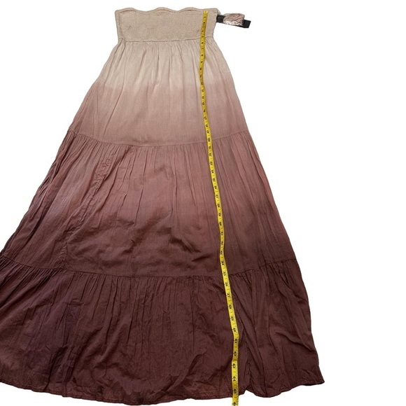 Mossimo Size Small Shades of Brown Ombre Long Maxi Dress Skirt Removable Straps - Picture 10 of 15